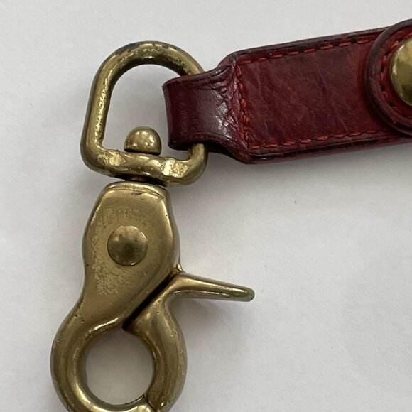 Coach RARE vintage leather Trigger Snap Valet Key Fob RED - Picture 9 of 12